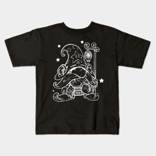 White on black night dwarf Kids T-Shirt